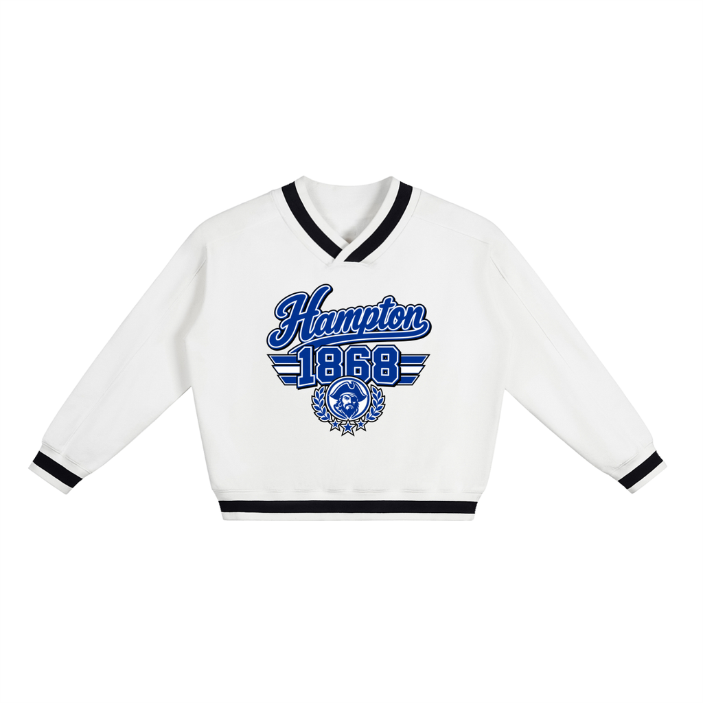 Hampton University 1868 Boxy V-Neck Sweatshirt