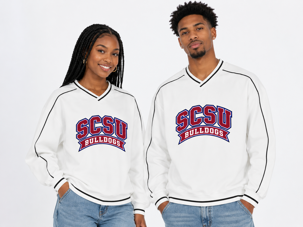 SCSU Unisex Color Block V-Neck Sweatshirt