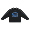 Hampton University Pirates Color-Block V-Neck Sweatshirt