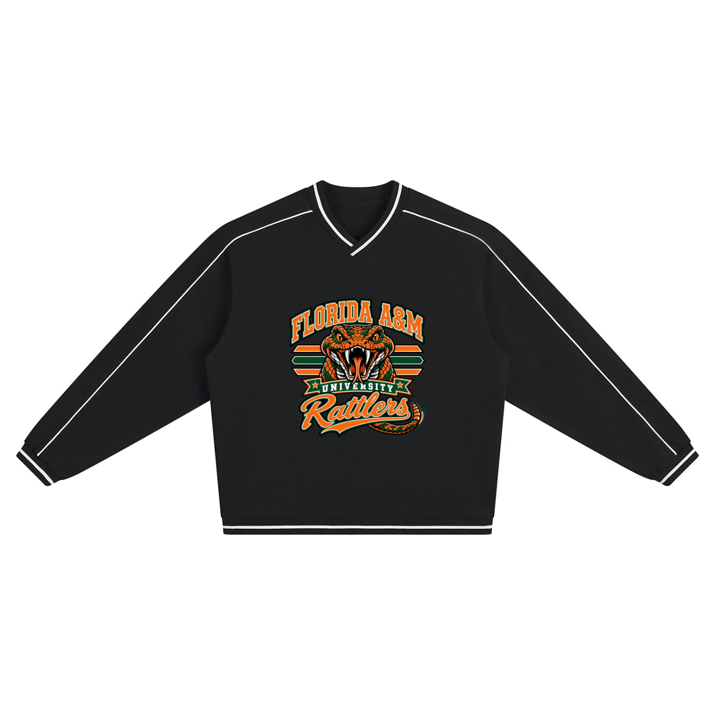 Florida A&M Unisex Color Block V-Neck Sweatshirt