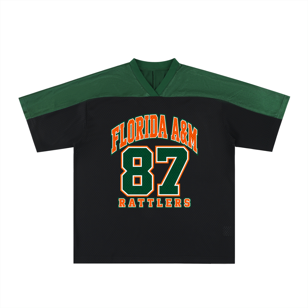 Florida A&M Oversized Mesh V-Neck Soccer Jersey
