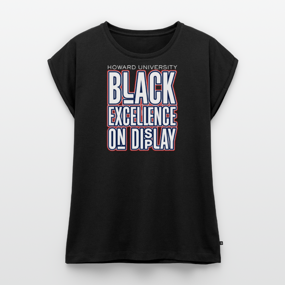 Howard U Women's Roll Cuff T-Shirt - black