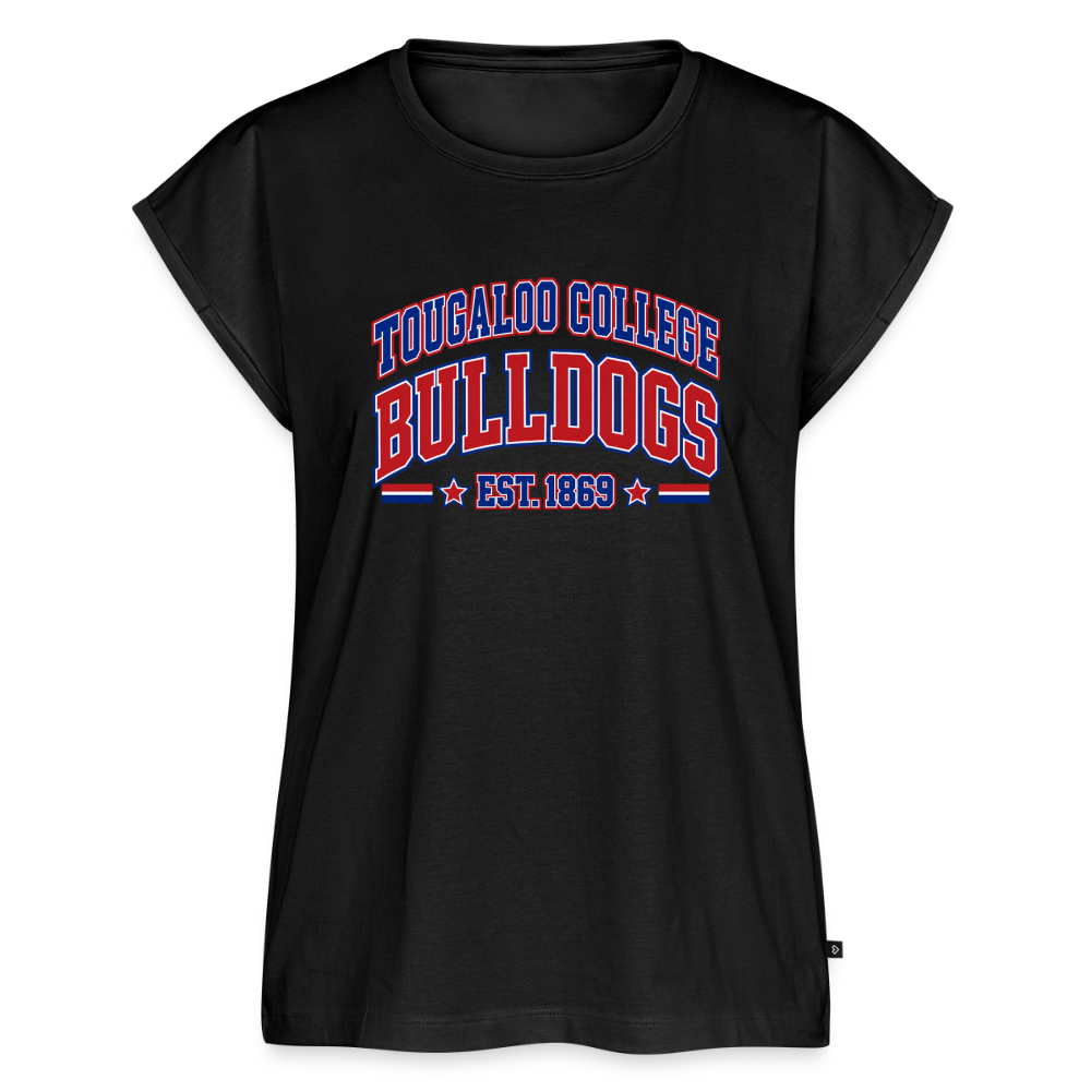 Tougaloo Women's Roll Cuff T-Shirt - black