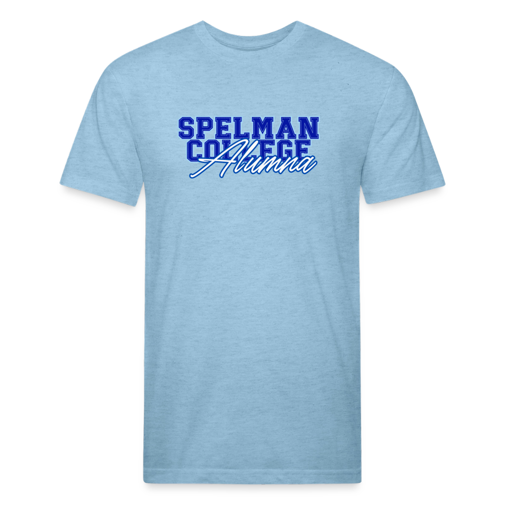 Spelman Fitted Cotton/Poly T-Shirt by Next Level - heather blue