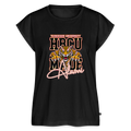Tuskegee Women's Roll Cuff T-Shirt - black