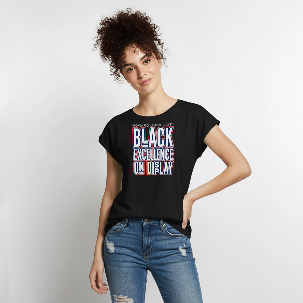 Howard U Women's Roll Cuff T-Shirt - black