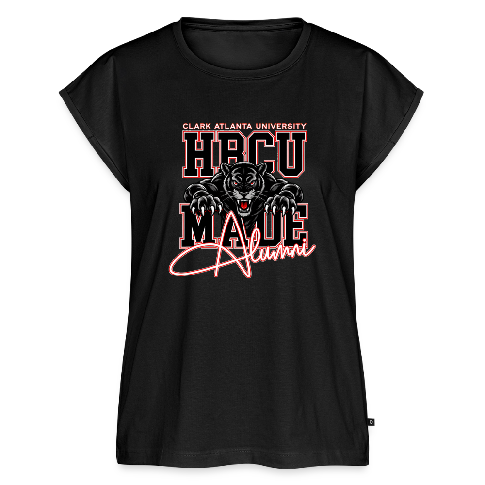 Clark Atlanta Alumni Women's Roll Cuff T-Shirt - black