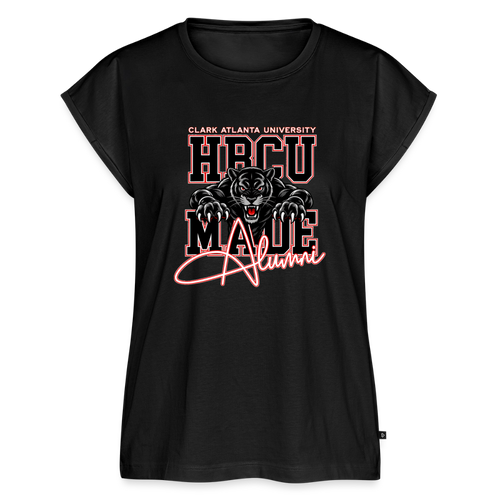 Clark Atlanta Alumni Women's Roll Cuff T-Shirt - black