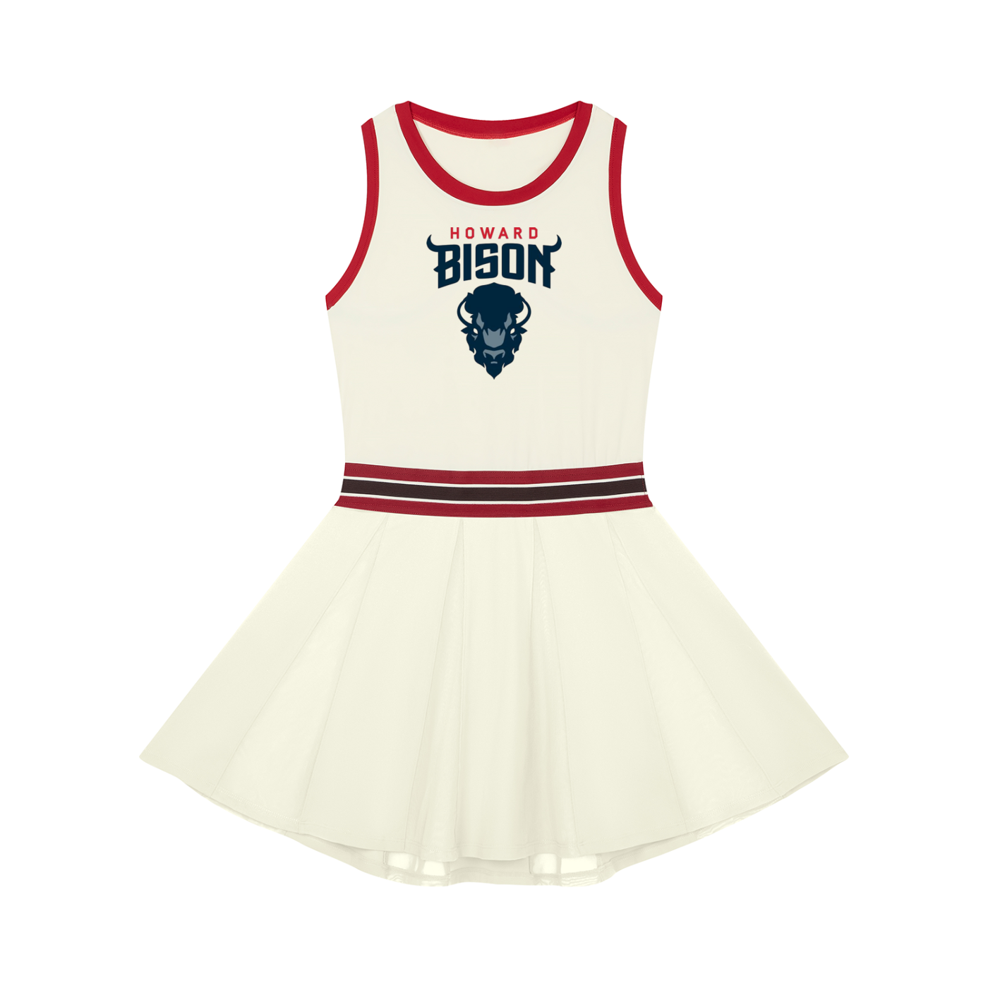 Howard U Color Block A-Line Sleeveless Dress