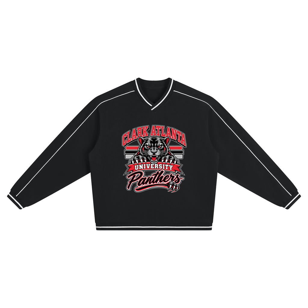 CAU Unisex Color Block V-Neck Sweatshirt