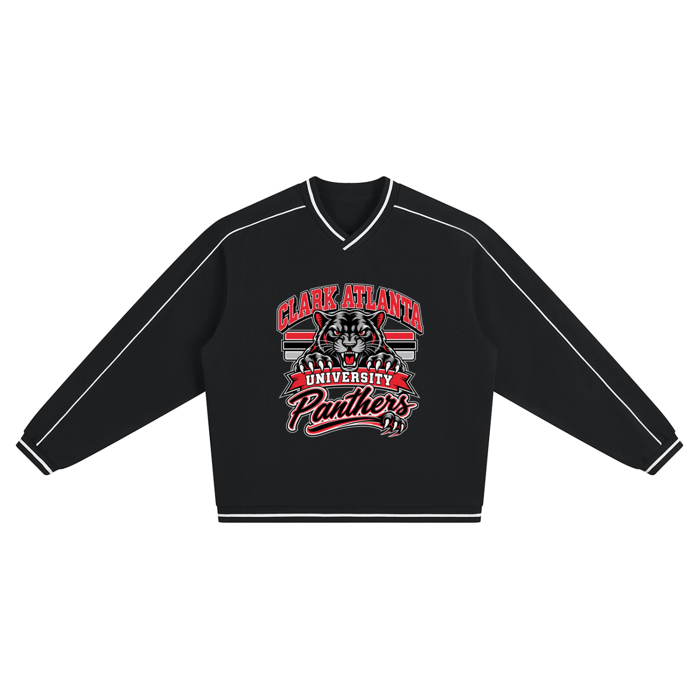 CAU Unisex Color Block V-Neck Sweatshirt