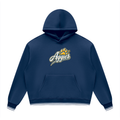 North Carolina A&T Oversized Color-Block Fleece Hoodie in navy, white and gold – primary product view