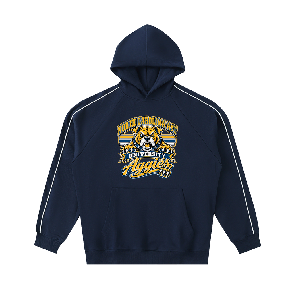 NC A&T Contrast Piping Raglan Hoodie