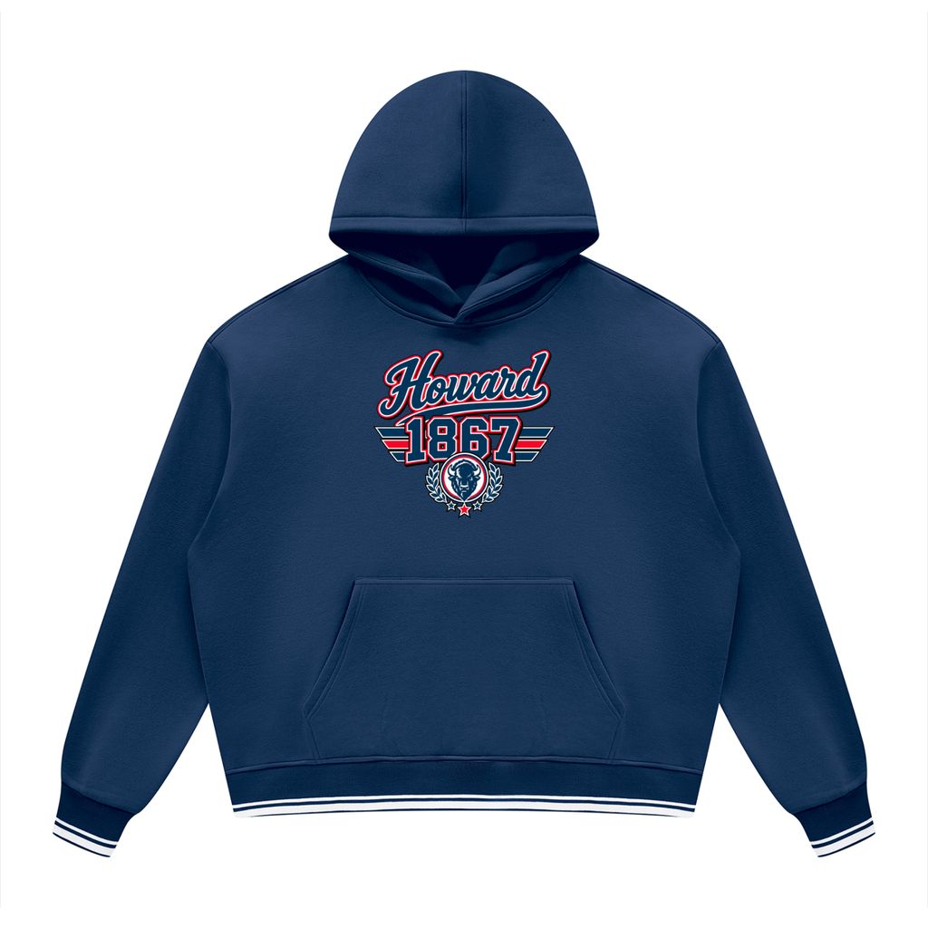 Howard Unisex Oversized Color Block Fleece Hoodie