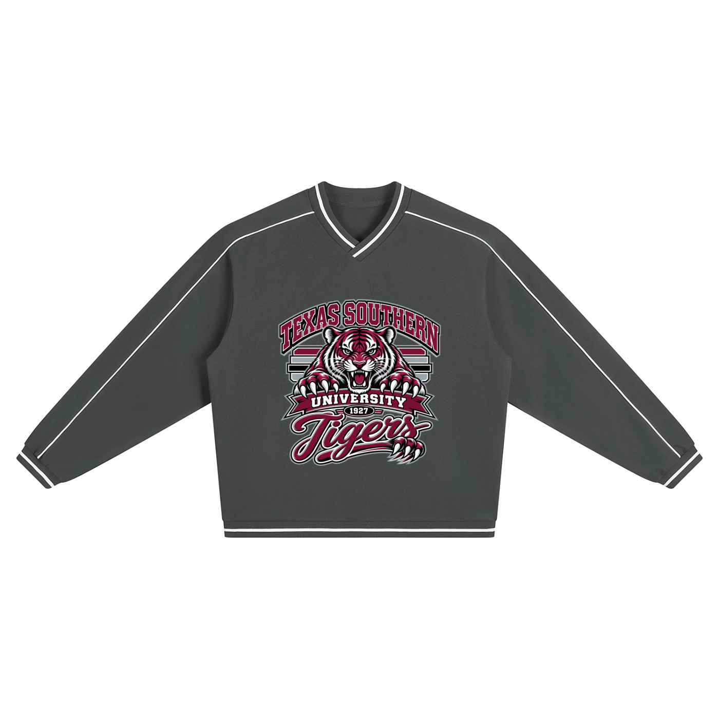 Texas Southern Unisex Color Block V-Neck Sweatshirt