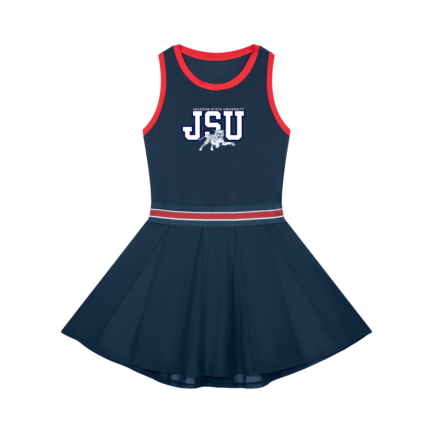 JSU Women's Color Block A-Line Sleeveless Dress