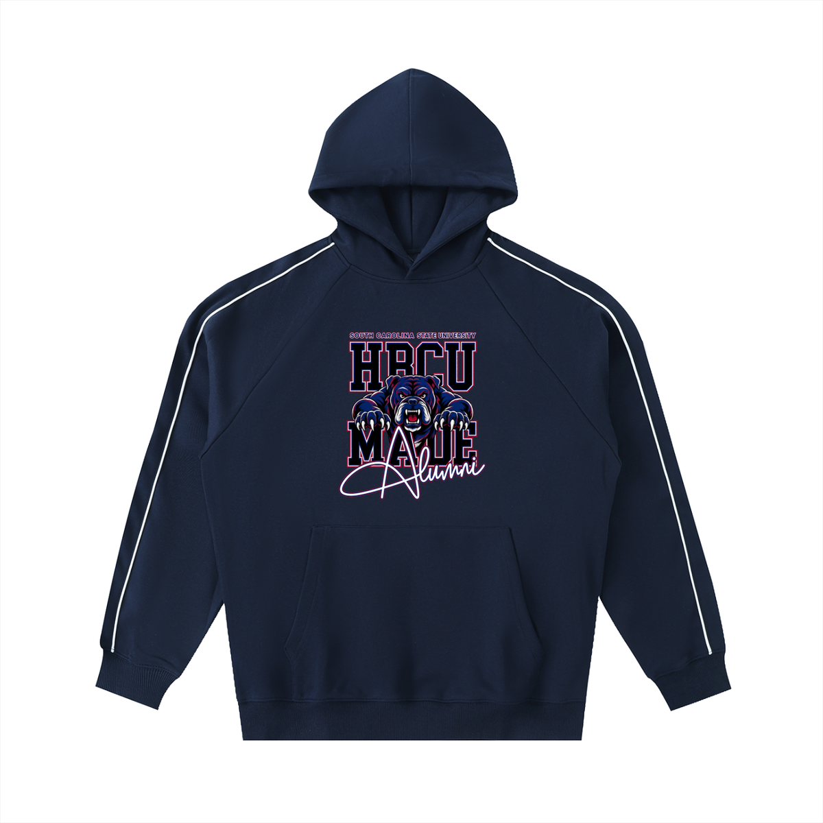 South Carolina State Contrast Piping Raglan Hoodie