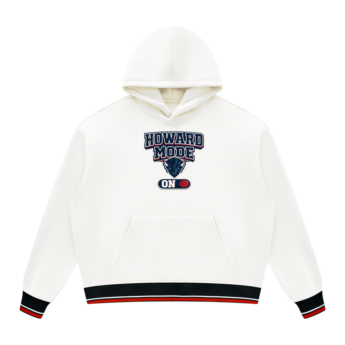 Howard U Unisex Oversized Color Block Fleece Hoodie