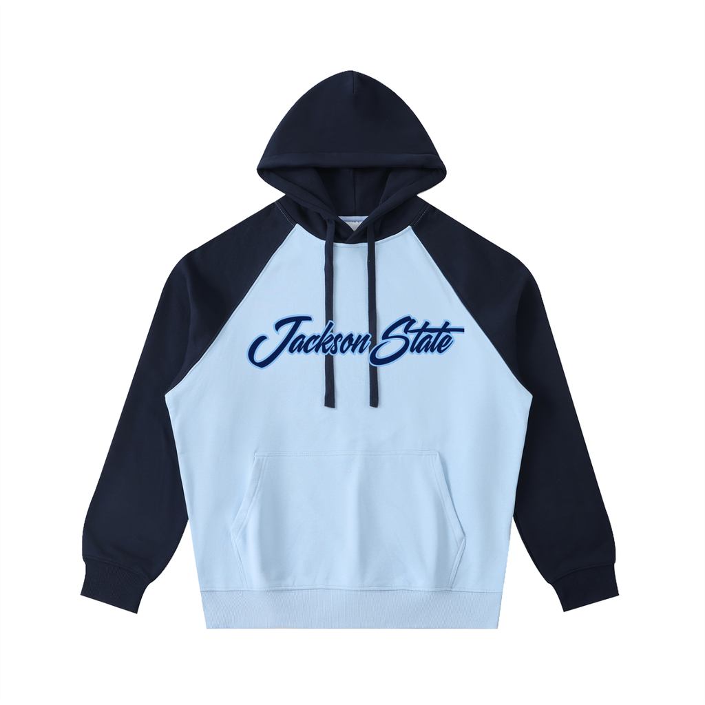 Jackson State Color-Block Raglan Sleeve Hoodie