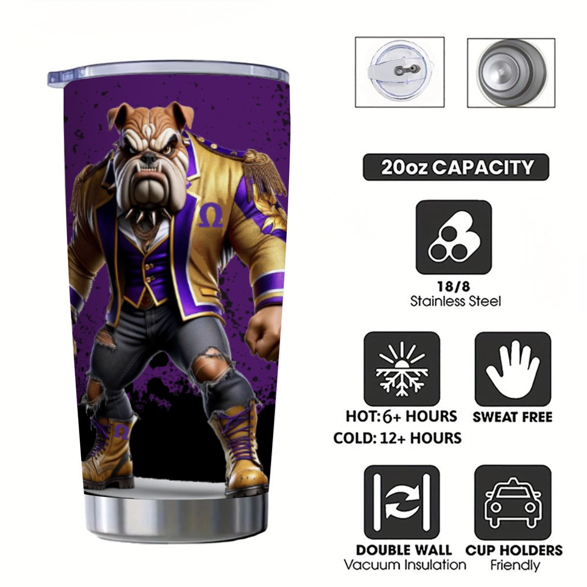 Que 20oz Tumbler With Sliding Lid (Personalized)