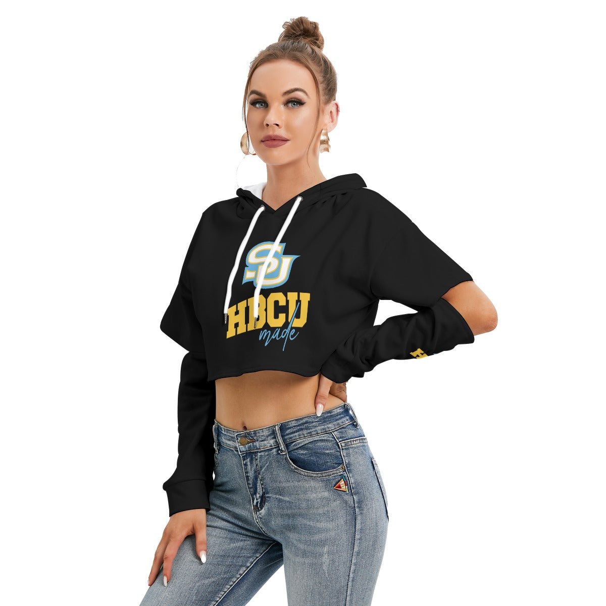 Southern U Heavy Fleece Hoodie With Hollow Out Sleeve