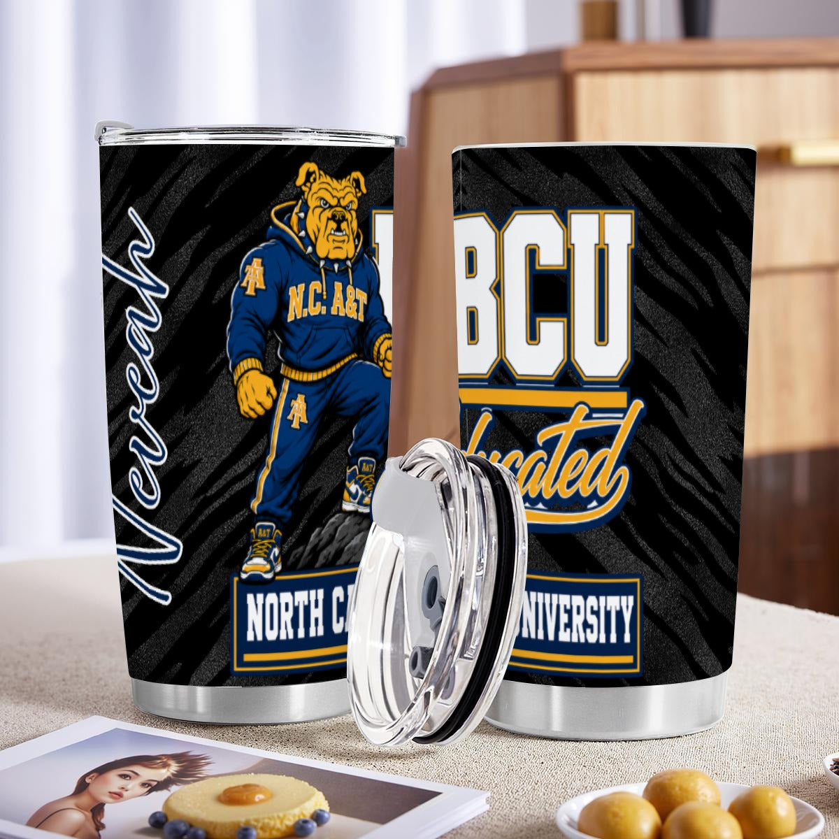 NC A&T 20oz Tumbler With Sliding Lid