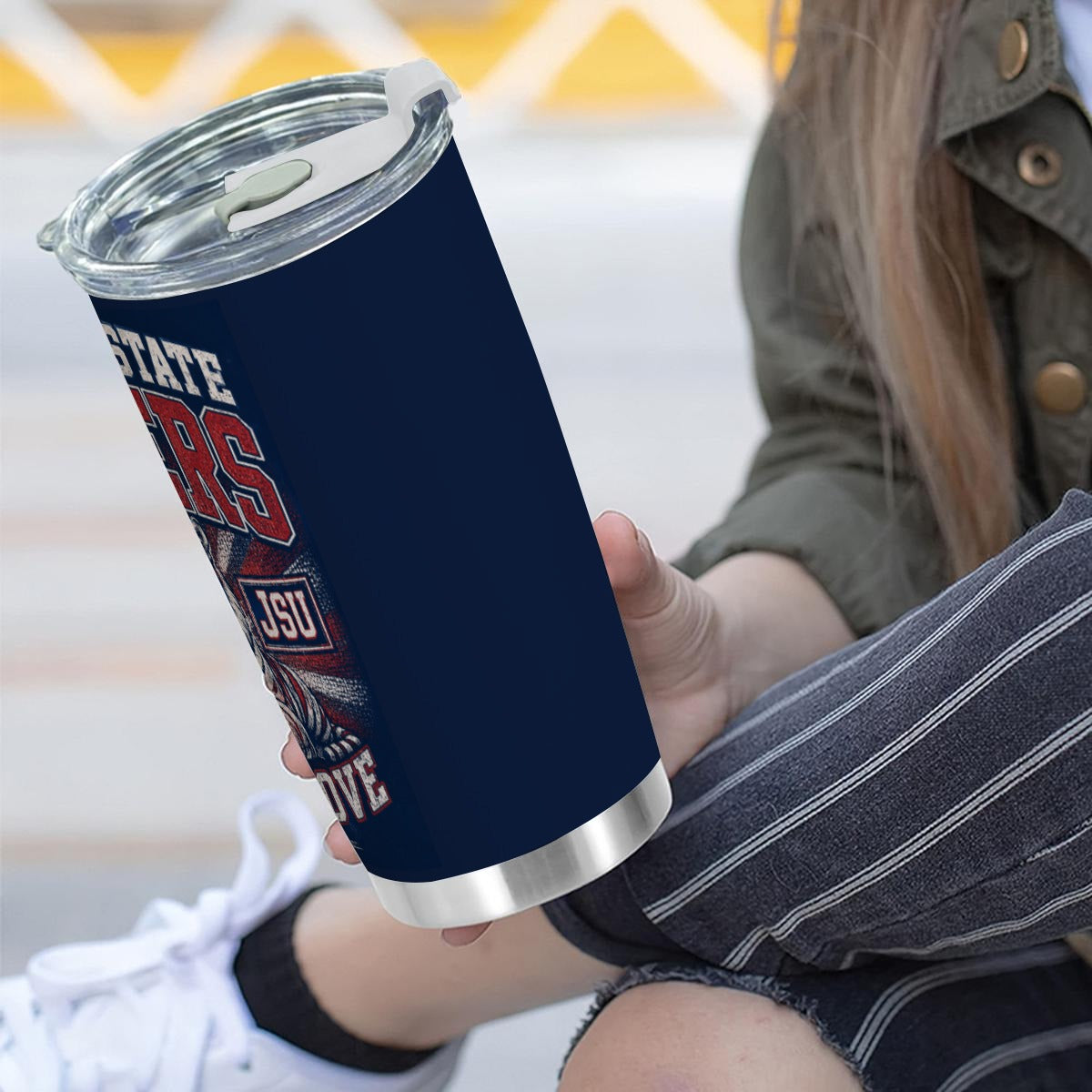 JSU 20oz Tumbler With Sliding Lid (Personalized)
