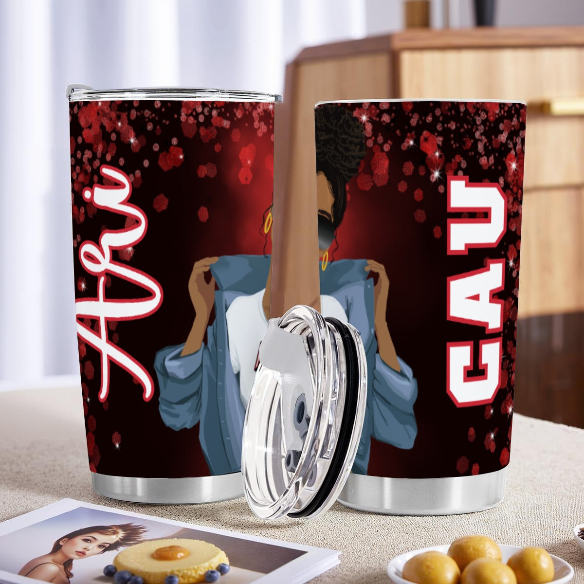 Clark Atlanta Personalized 20oz Tumbler With Sliding Lid