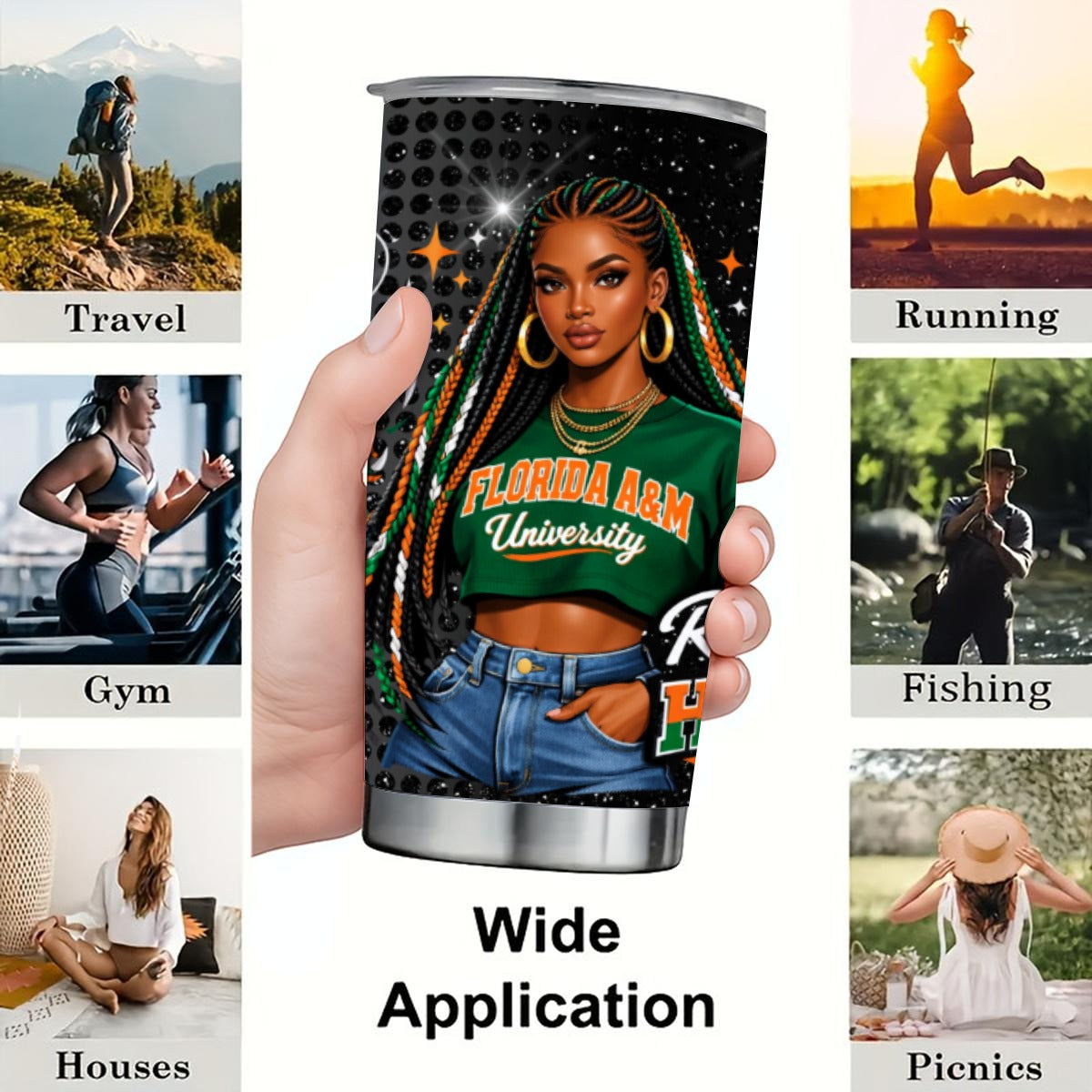 FAMU 20oz Tumbler With Sliding Lid (Personalized)