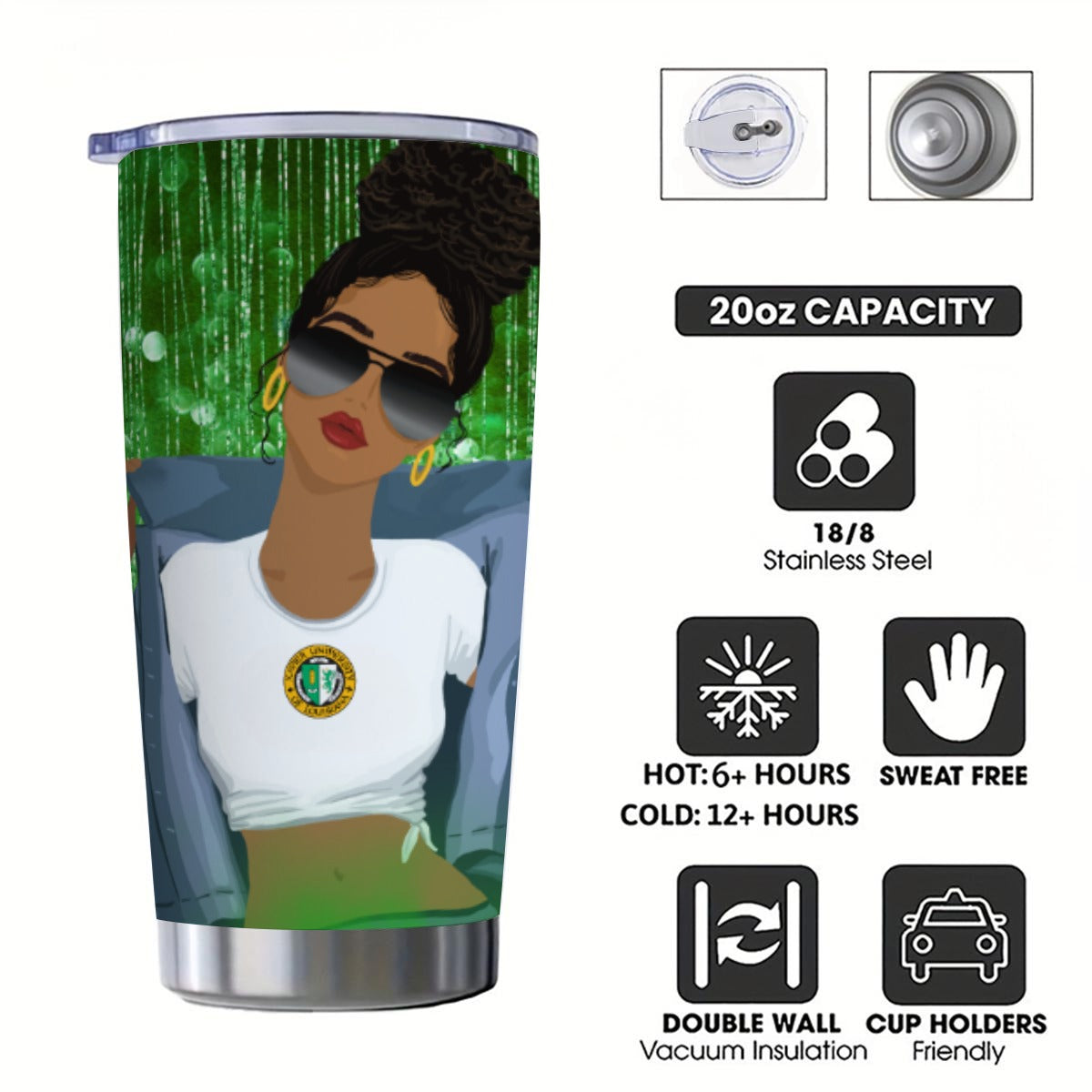 Xavier 20oz Tumbler With Sliding Lid (Personalized)