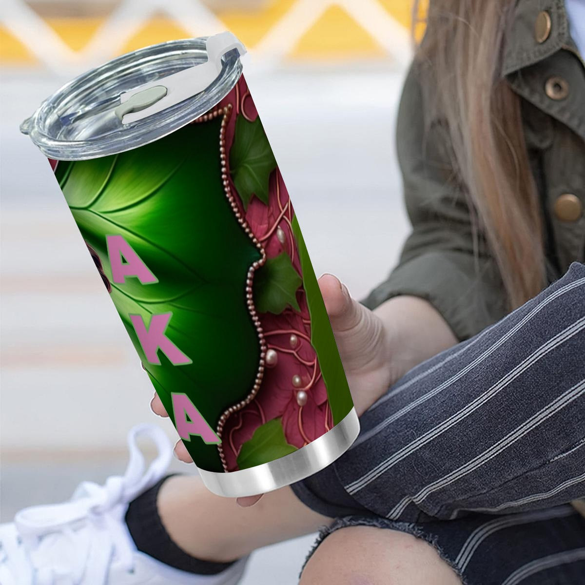 AKA 20oz Tumbler With Sliding Lid (Personalized)