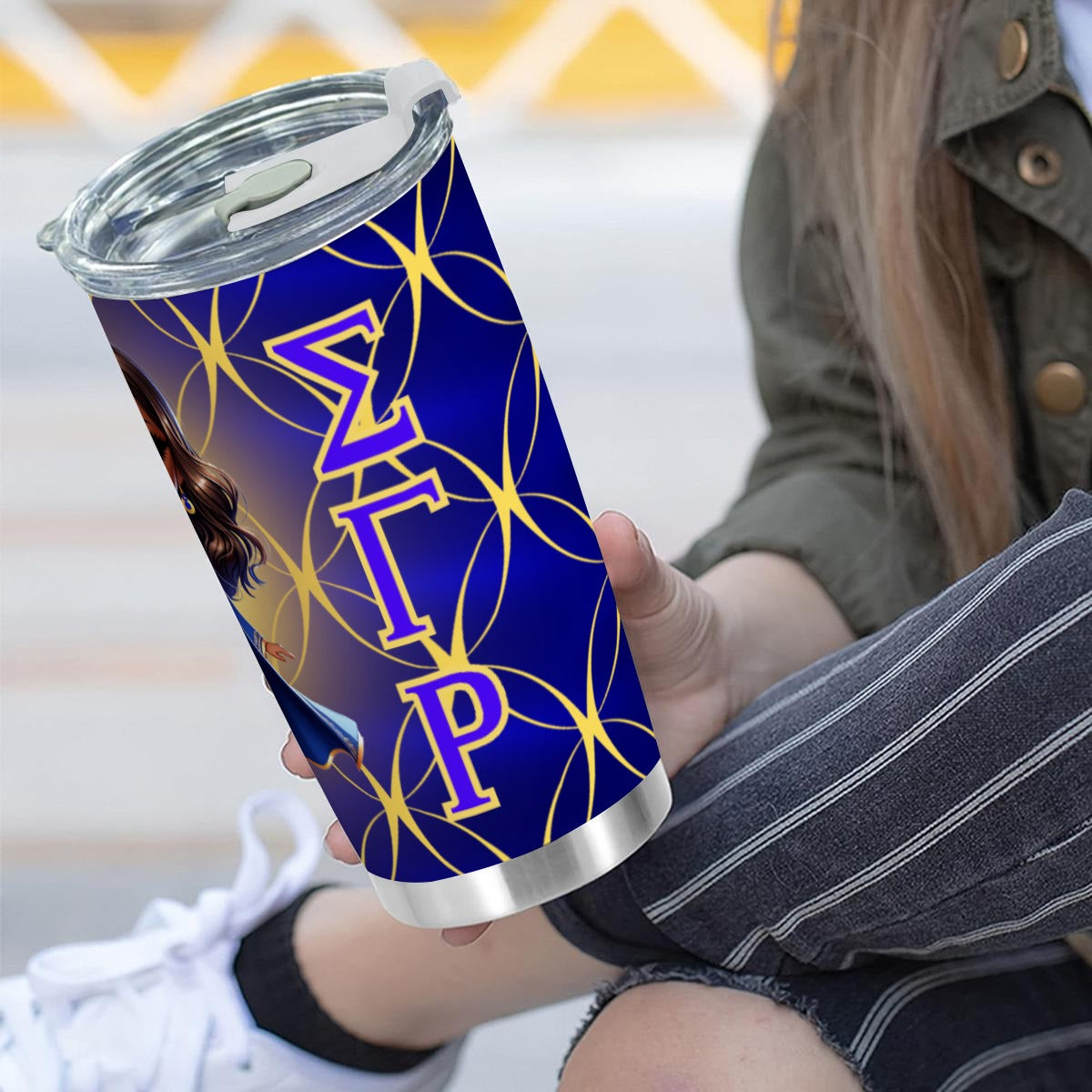 SGRho 20oz Tumbler With Sliding Lid (Personalized)