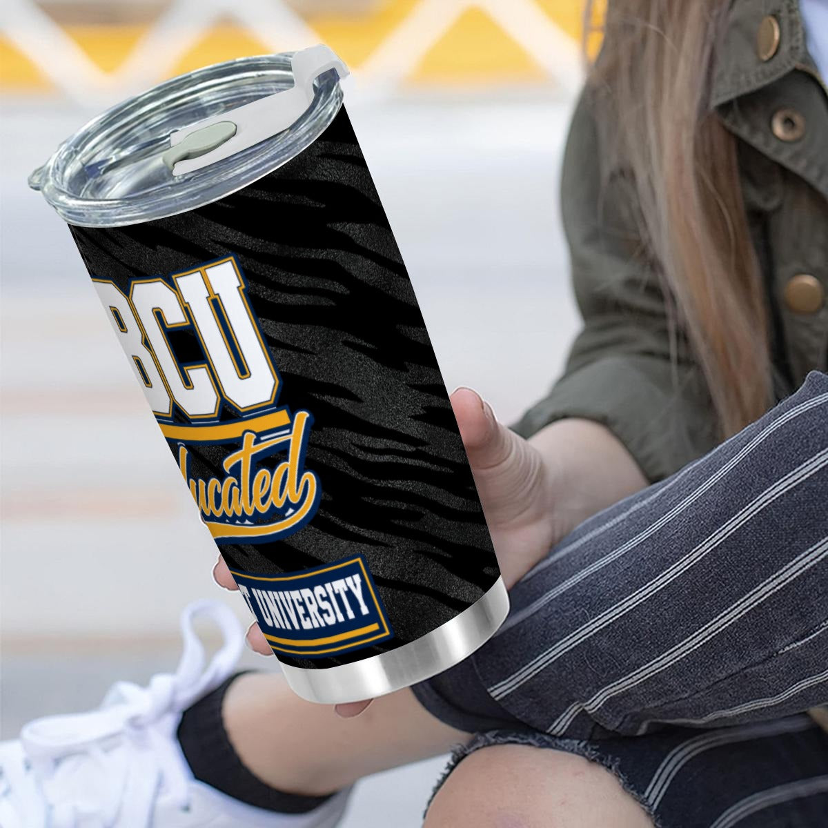 NC A&T 20oz Tumbler With Sliding Lid