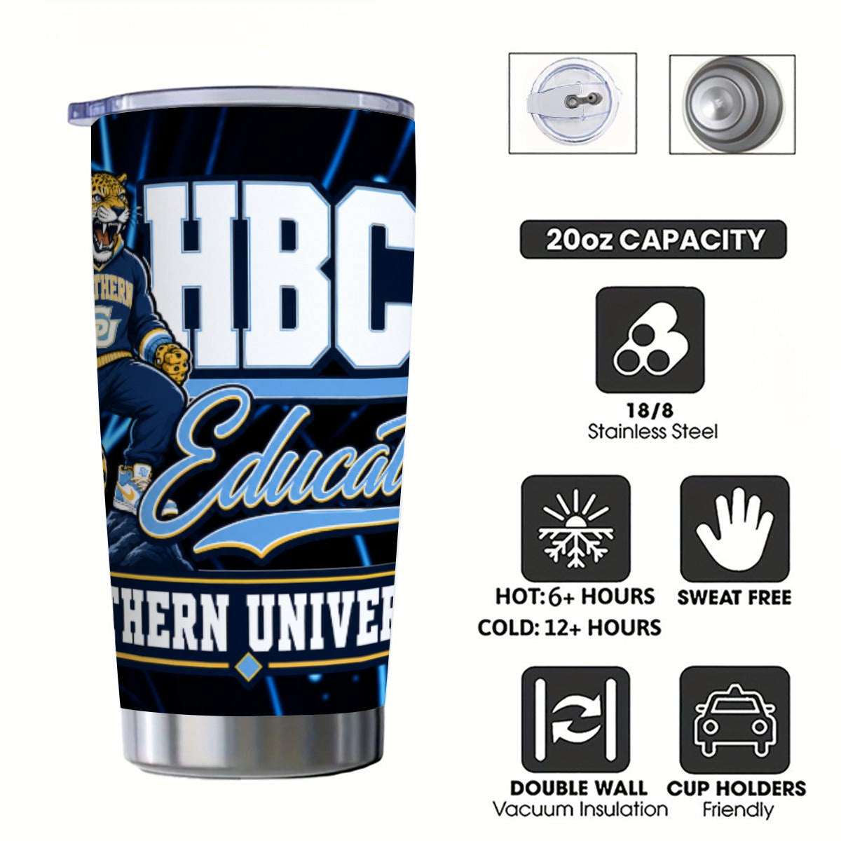 Southern U 20oz Tumbler With Sliding Lid (Personalized)