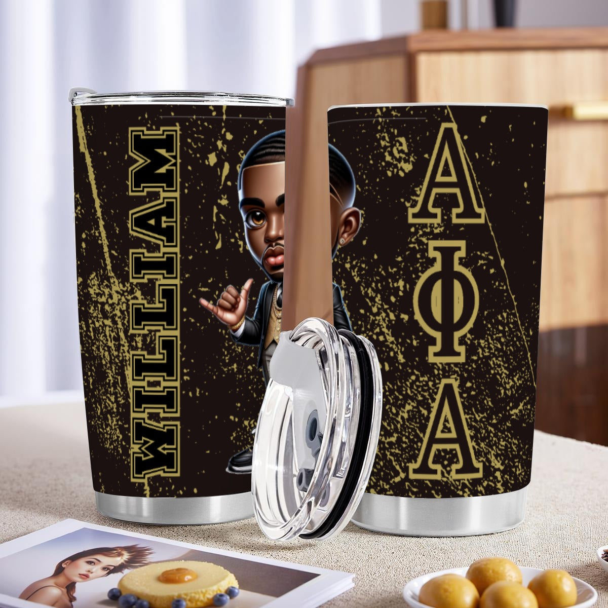 Alpha 20oz Tumbler With Sliding Lid (Personalized)