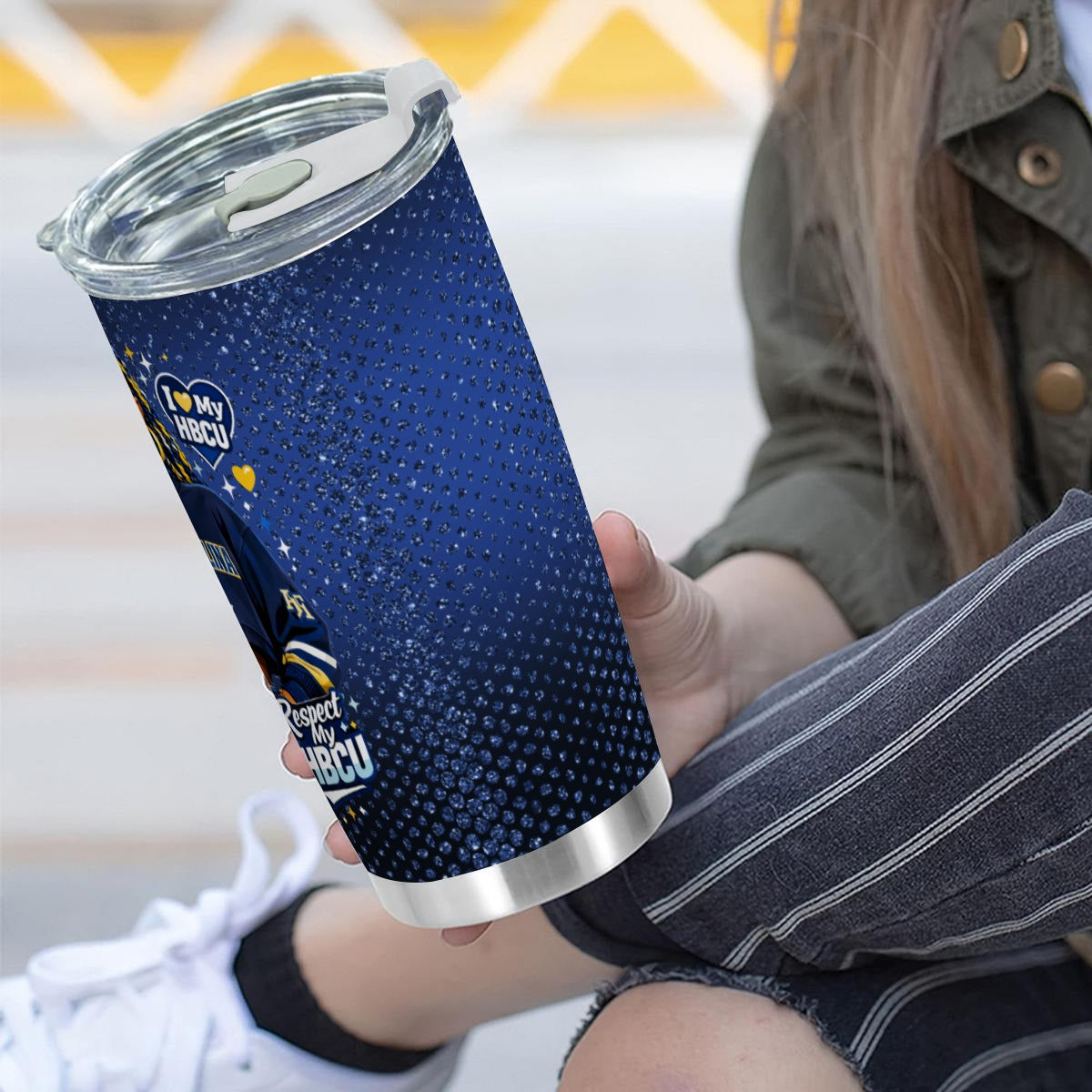 NC A&T 20oz Tumbler With Sliding Lid (Personalized)