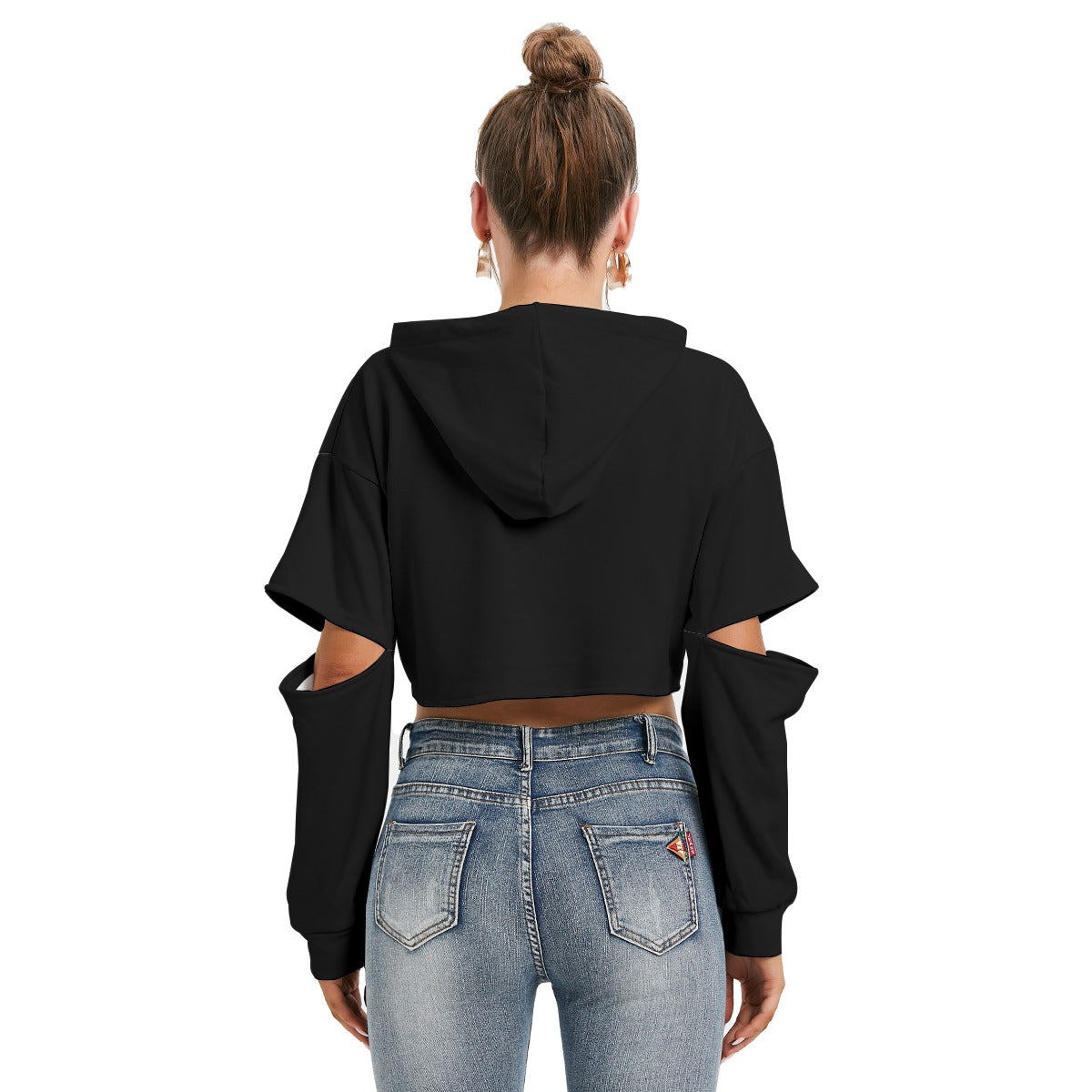 Spelman Heavy Fleece Hoodie With Hollow Out Sleeve