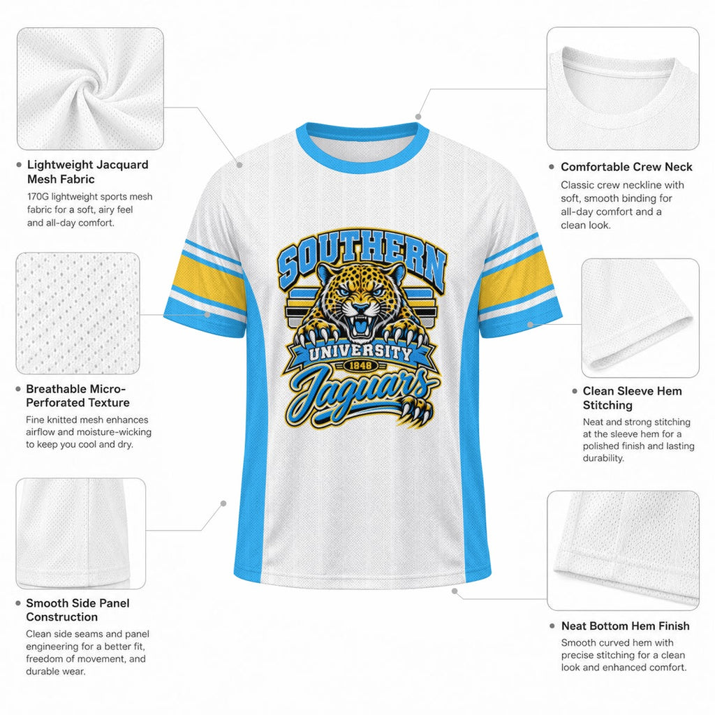 Southern Unisex Jacquard Mesh Sports Jersey