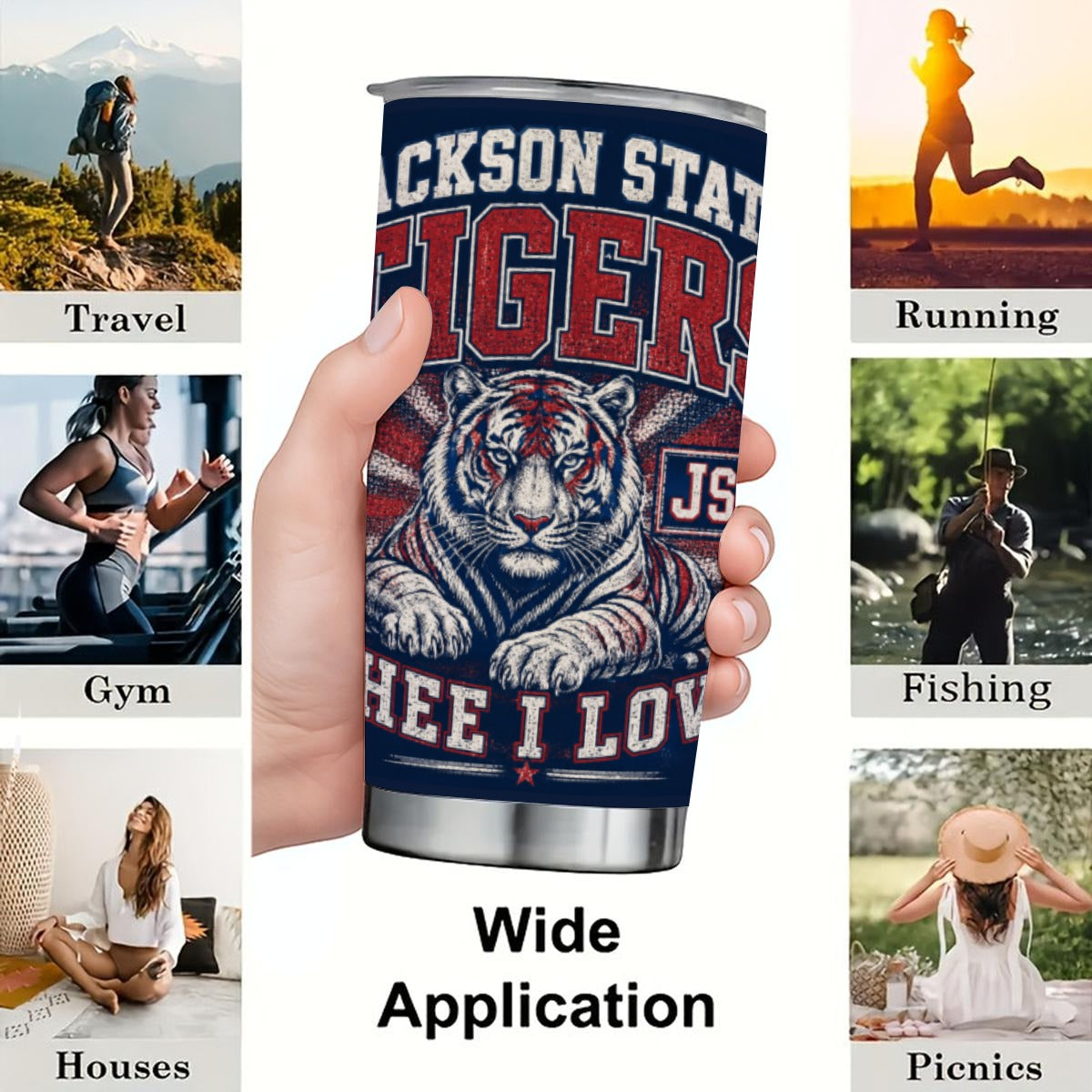 JSU 20oz Tumbler With Sliding Lid (Personalized)