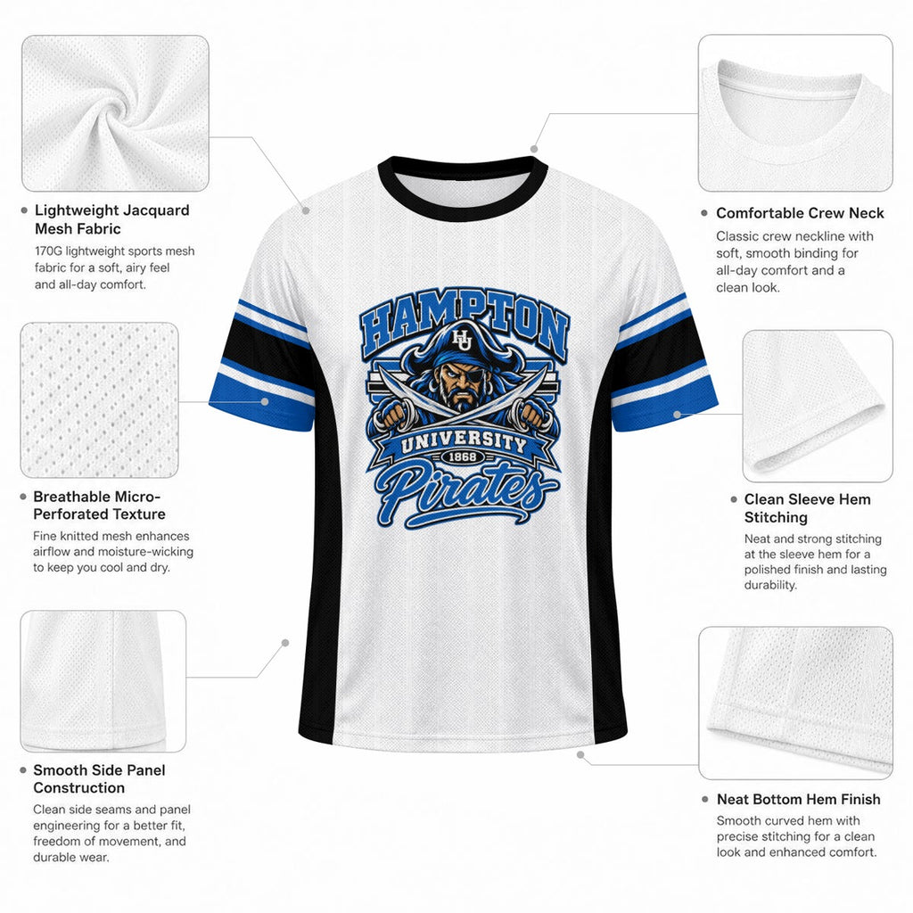 Hampton Unisex Jacquard Mesh Sports Jersey