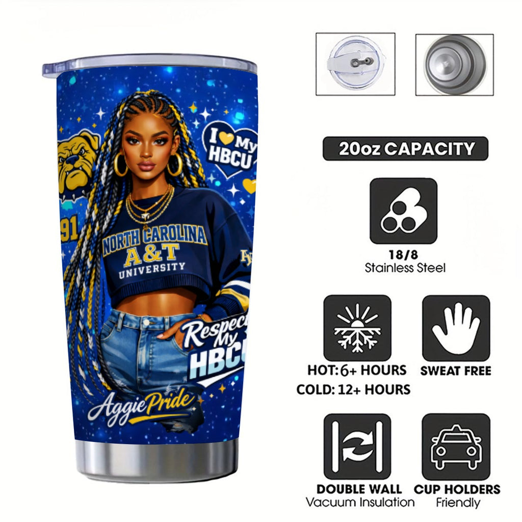 NC A&T Personalized HBCU Pride 20oz Tumbler – alternate view 6