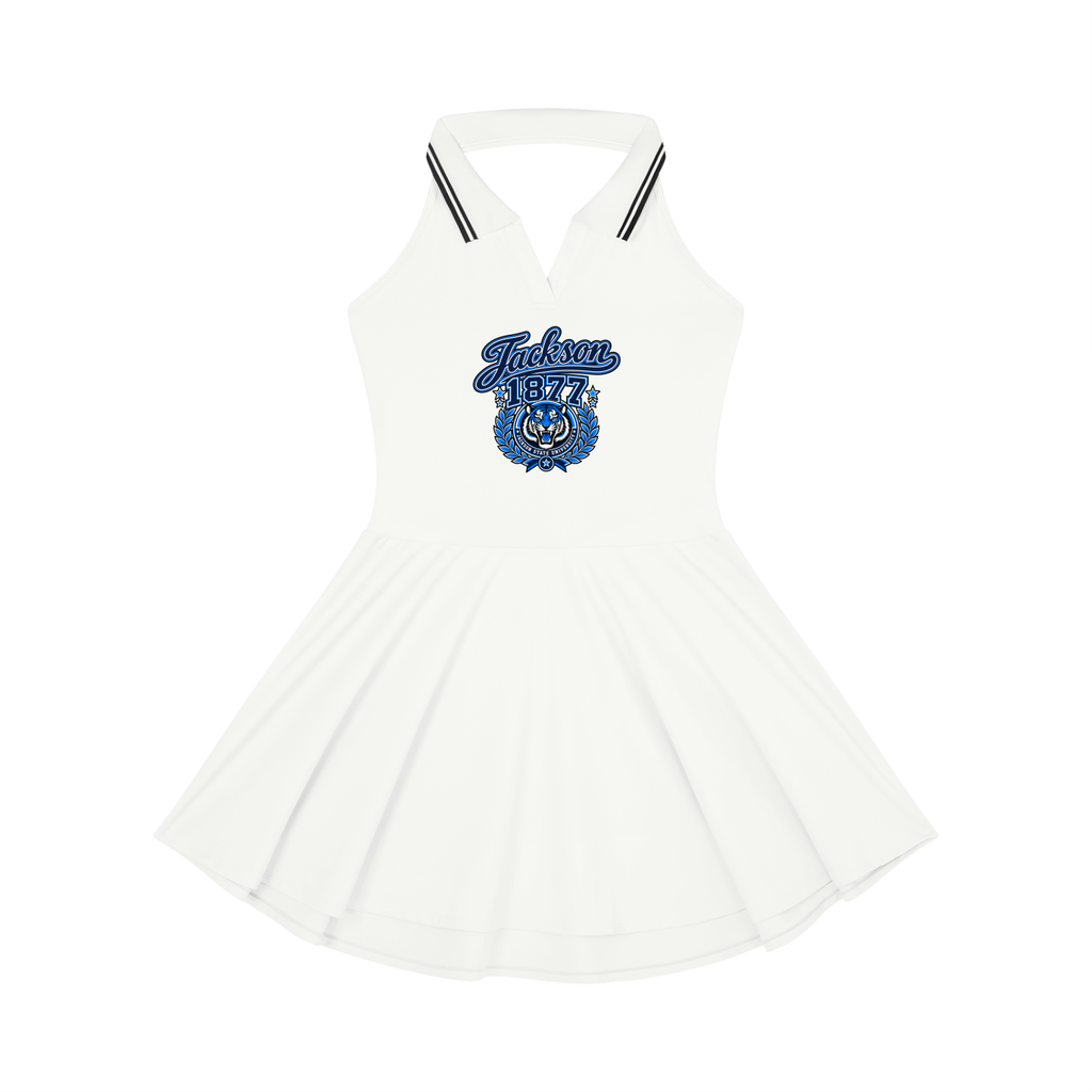 JSU Collared Halter A-Line Tennis Dress