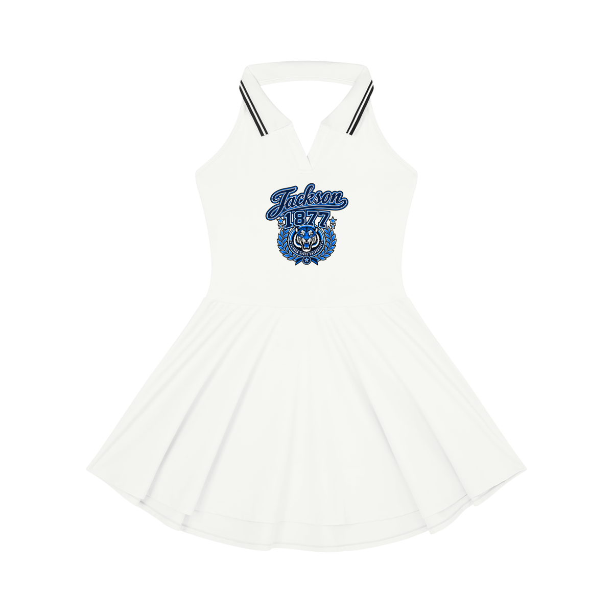 JSU Collared Halter A-Line Tennis Dress
