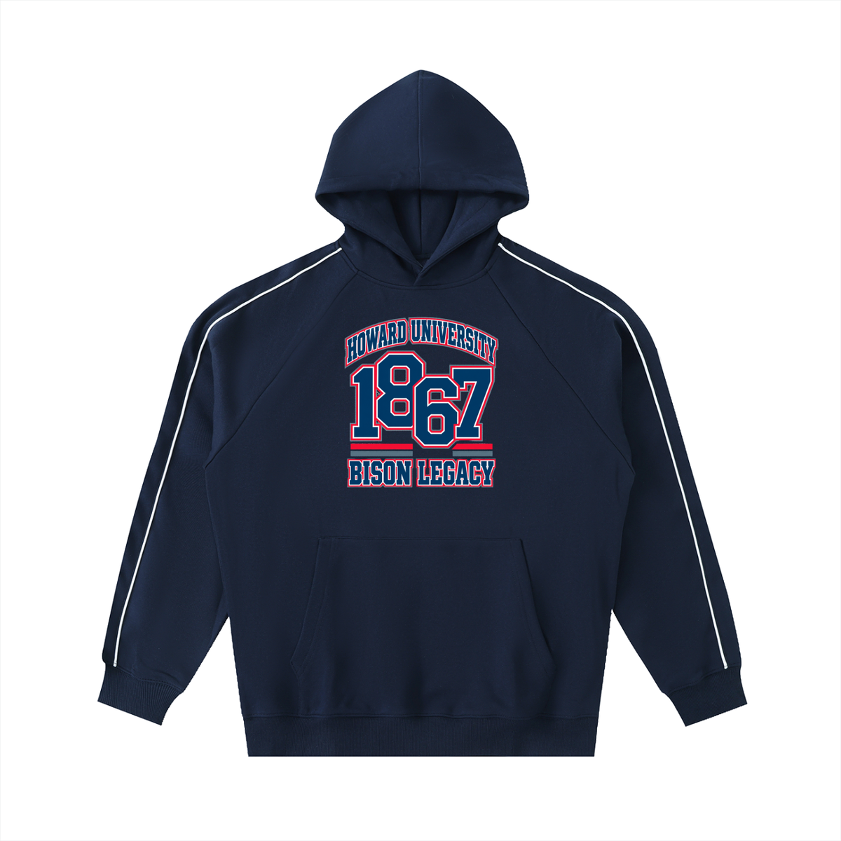 Howard Contrast Piping Raglan Hoodie