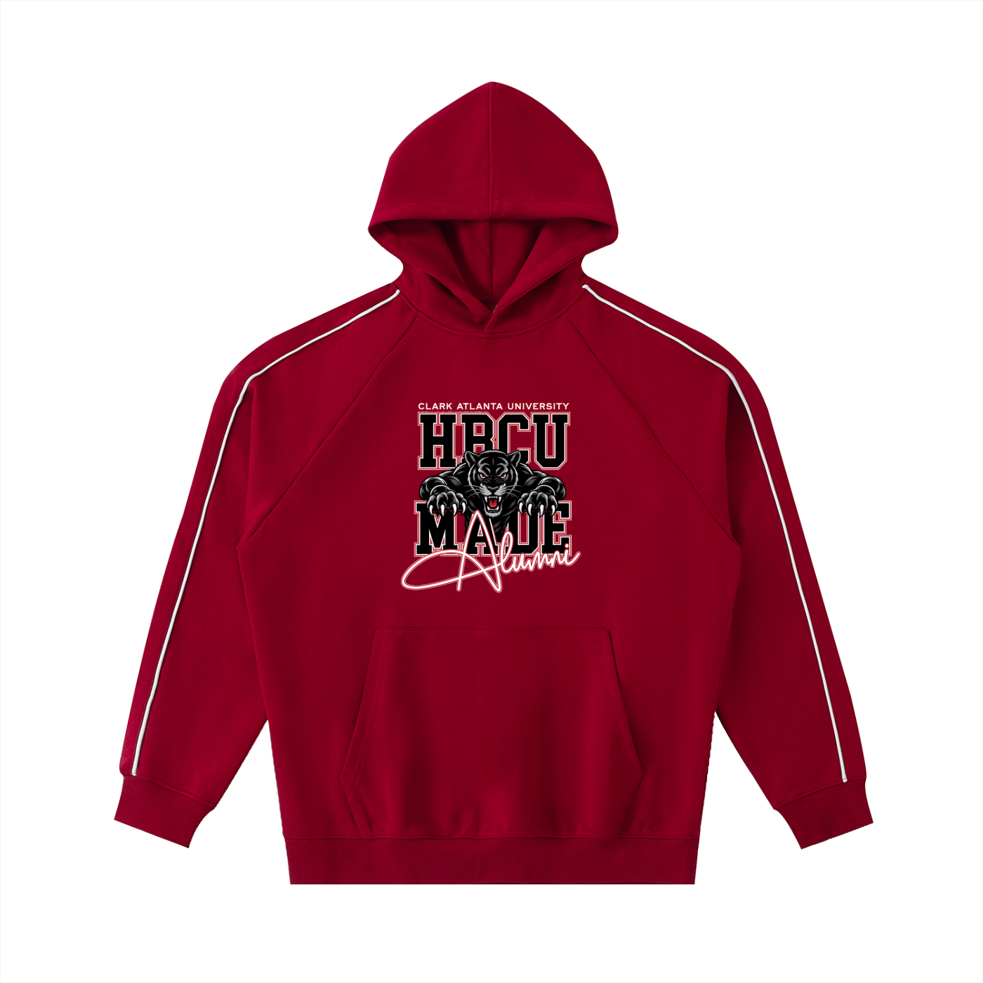 Clark Atlanta Contrast Piping Raglan Hoodie