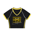Alabama State Alumni Contrast Trim V-Neck Crop T-Shirt
