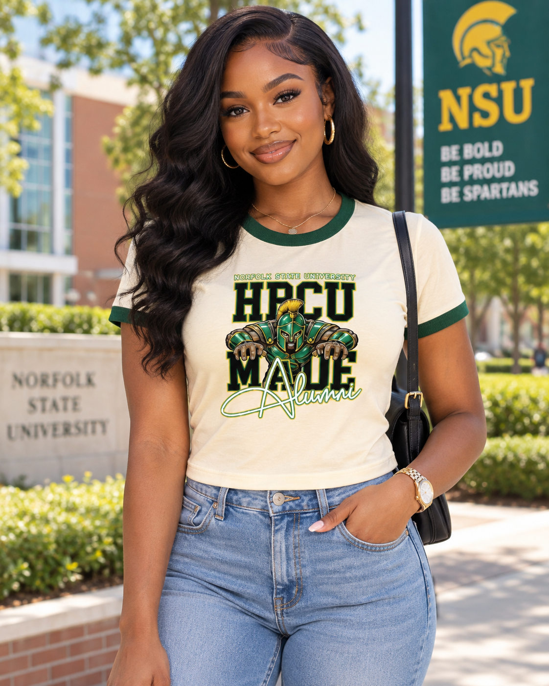 Norfolk State Alumni Women's Sorona Ringer T-Shirt