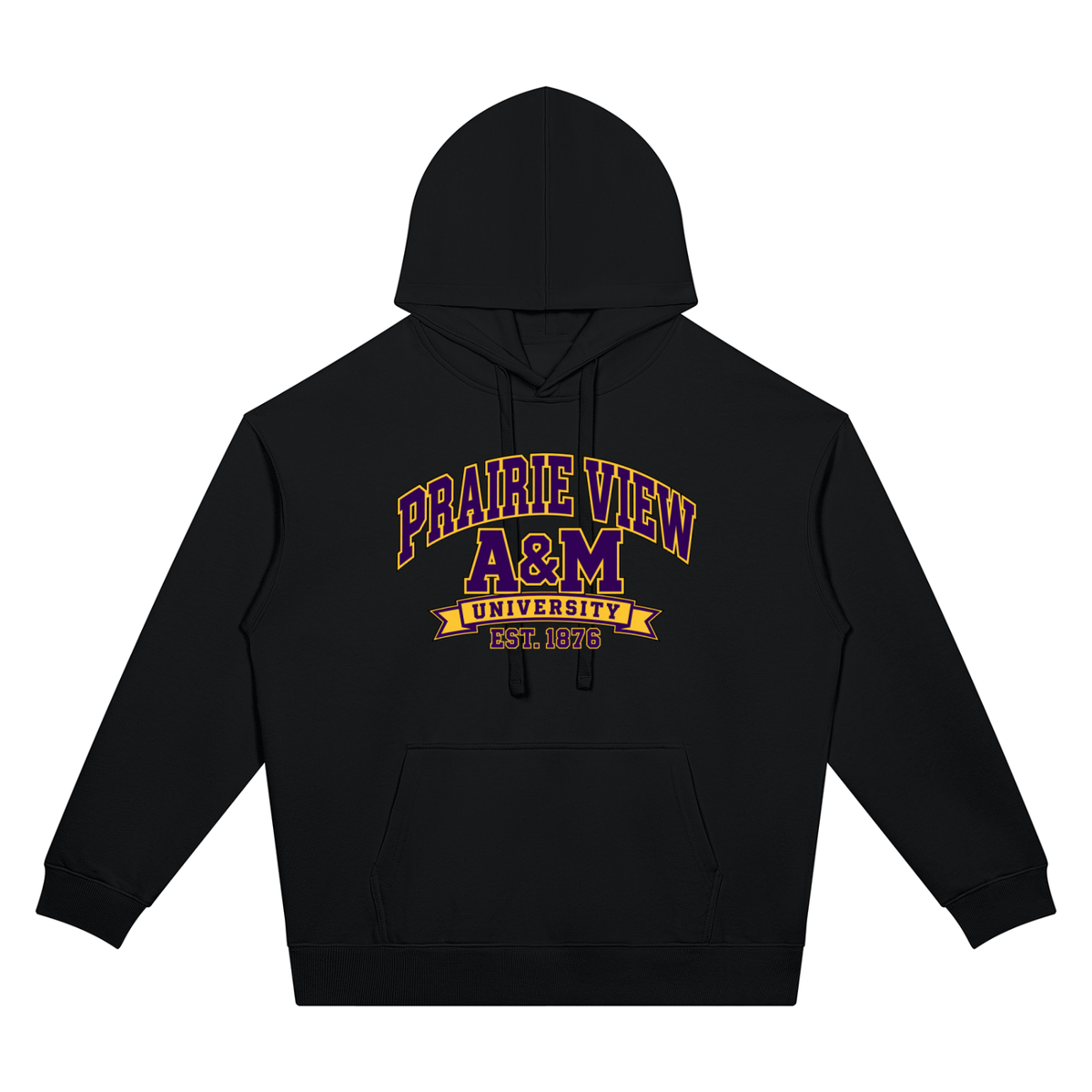 Prairie View A&M University Oversized Hoodie in black – primary product view