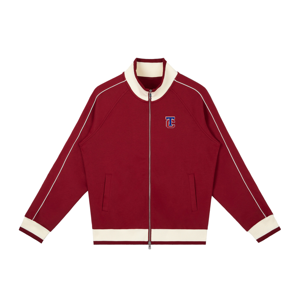 Tougaloo Color Block Raglan Sleeve Zip Track Jacket