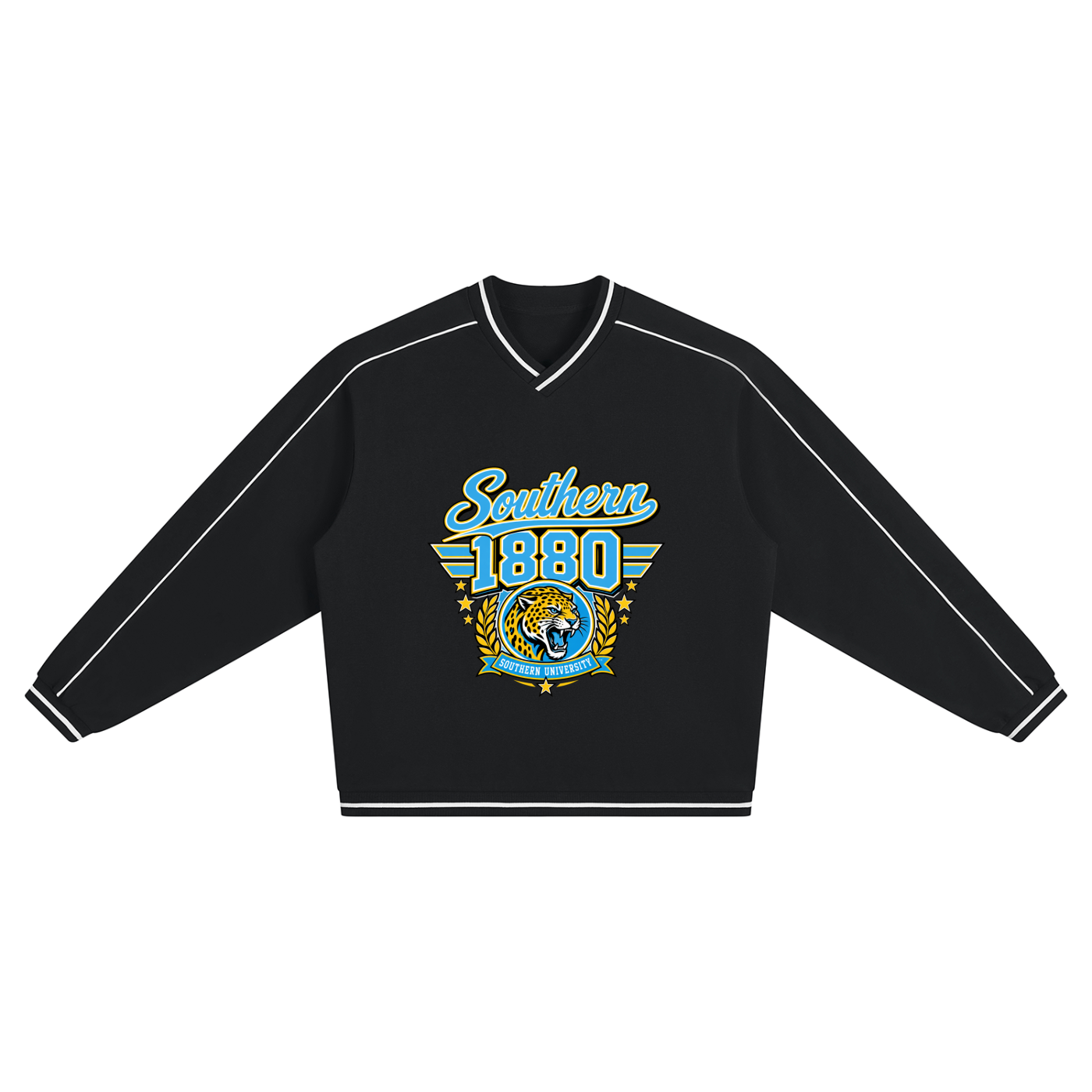 Southern Unisex Color Block V-Neck Sweatshirt